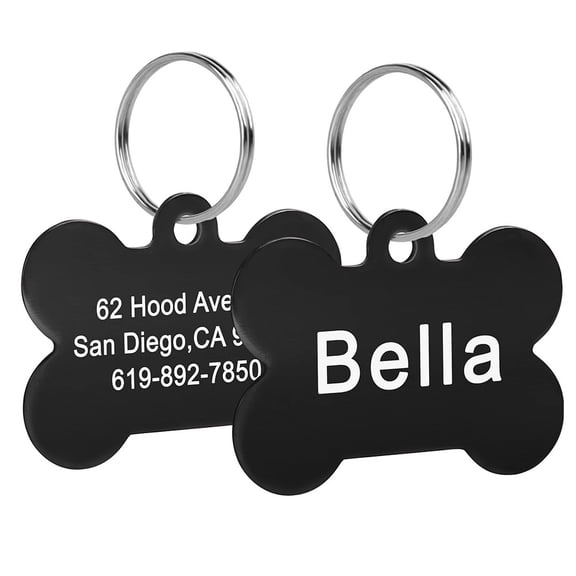 Bone Shaped Pet ID Tag Personalized Dog Cat Name Tags Anti-lost Free Engraving Collar Pendant Bone for Small Medium Large Pet