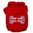 thumbnail image 1 of Bone Shaped United Kingdom Union Jack Flag Screen Print Pet Hoodies, Red - 3XL 20, 1 of 1