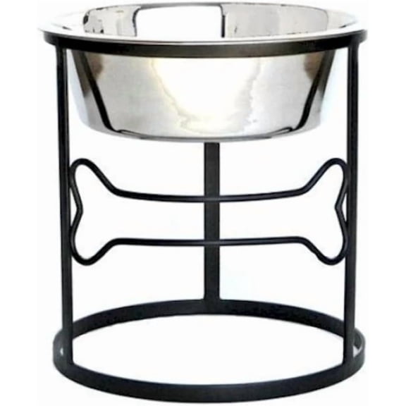 Bone Single Diner - Elevated Pet Bowl - 10" Tall