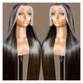 thumbnail image 1 of Bone Straight Human Hair Wigs 360 Transparent Lace Frontal Wig for Women Lace Front Human Hair Wigs Pre Plucked Wig, 1 of 6
