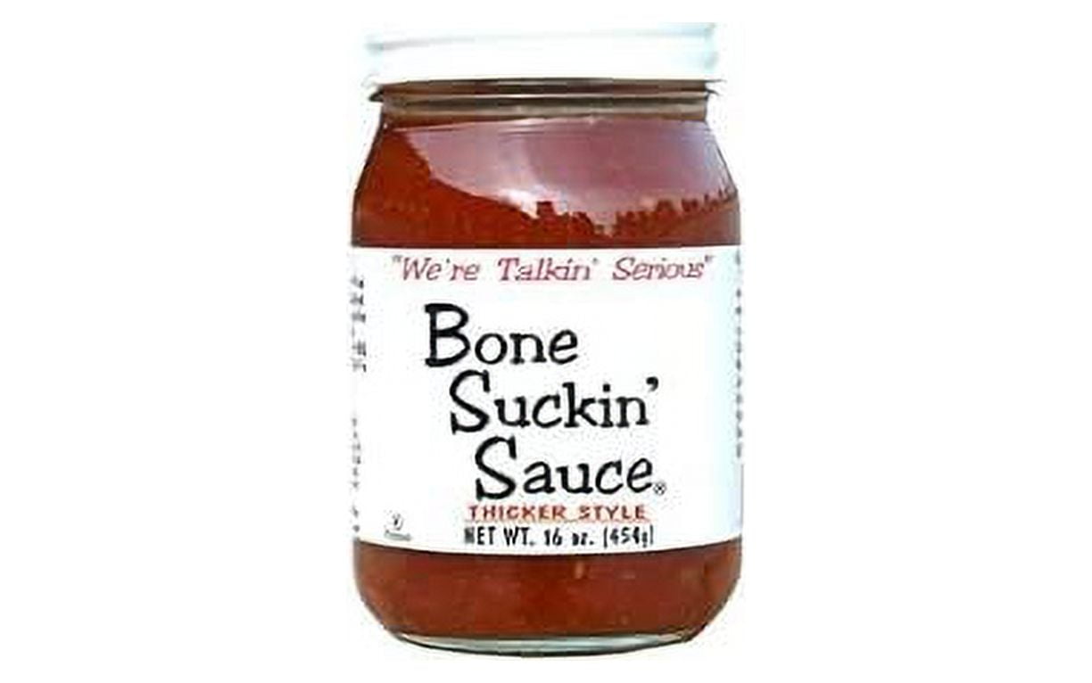 Bone Suckin' BBQ Sauce Thick - Tangy, Gluten Free, Non GMO - 12 Pack, 16-oz.