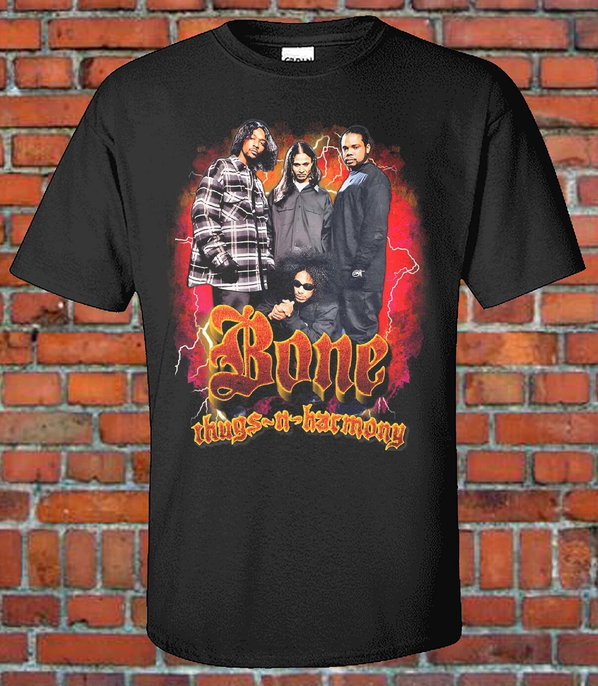 Bones Rapper Merchandise Bone Thugs-N-Harmony Band Gift For Fan On Tour T Shirt Full Size S-5XL ...