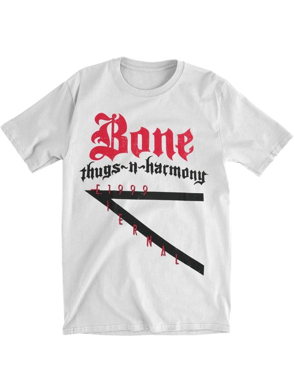 Bone Thugs-N-Harmony Men's E 1999 Logo T-Shirt White Small | Licensed Control Industry Merchandise