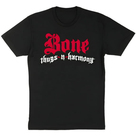 Bone Thugs-N-Harmony Men's Solid Logo Slim-Fit T-Shirt Black XX-Large | Officially Licensed