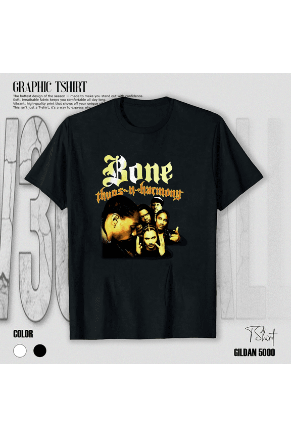 Bone Thugs N Harmony Rap Legends Classic Hip Hop Retro Fan Graphic Unisex T-Shirt V70483, up to size 5XL