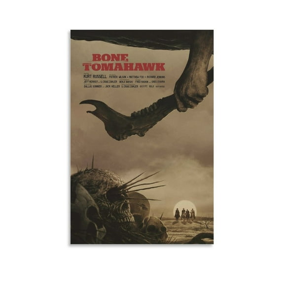 Bone Tomahawk Classic Movie Poster Room Aesthetic Poster Print Art Wall Painting Canvas Posters Gifts Modern Bedroom Decor 16x24inch(40x60cm)