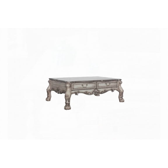 Dresden Vintage Bone White Finish with Storage Coffee Table