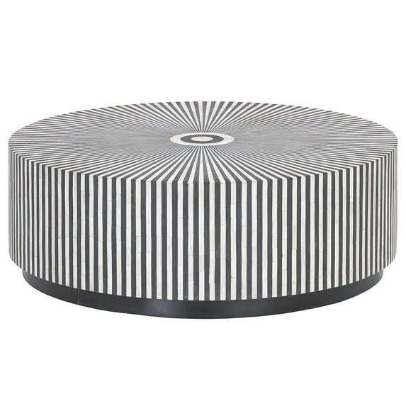 Bone inlay coffee table stripe black, bone inlay coffee table, bone inlay coffee table