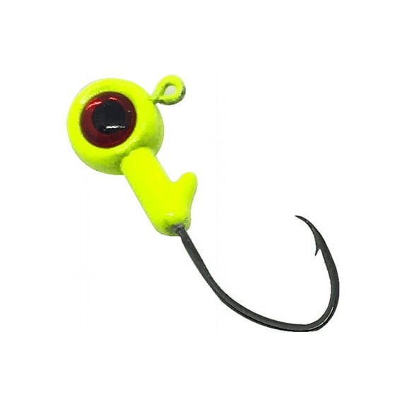 BoneHead Tackle BX 1/16oz Round Ball Jighead Chartreuse