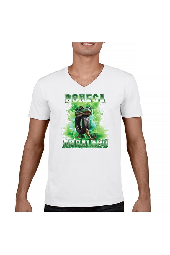 Boneca Ambalabu Men's V-Neck T-shirt Funny Italian Brainrot Gen Z Alpha Meme