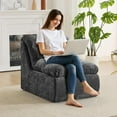 thumbnail image 1 of Boneless Chair, Double-Layer Armless Floor Sofa with High Density Memory Foam, No Assembly Togo Sofa, Chenille Bean Bag Chairs for Living Room, Bedroom, Comfy Cloud Chair (Grey), 1 of 14