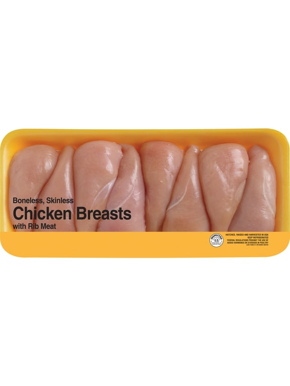 Boneless, Skinless Chicken Breasts, 2.75 - 7.0 lb Tray