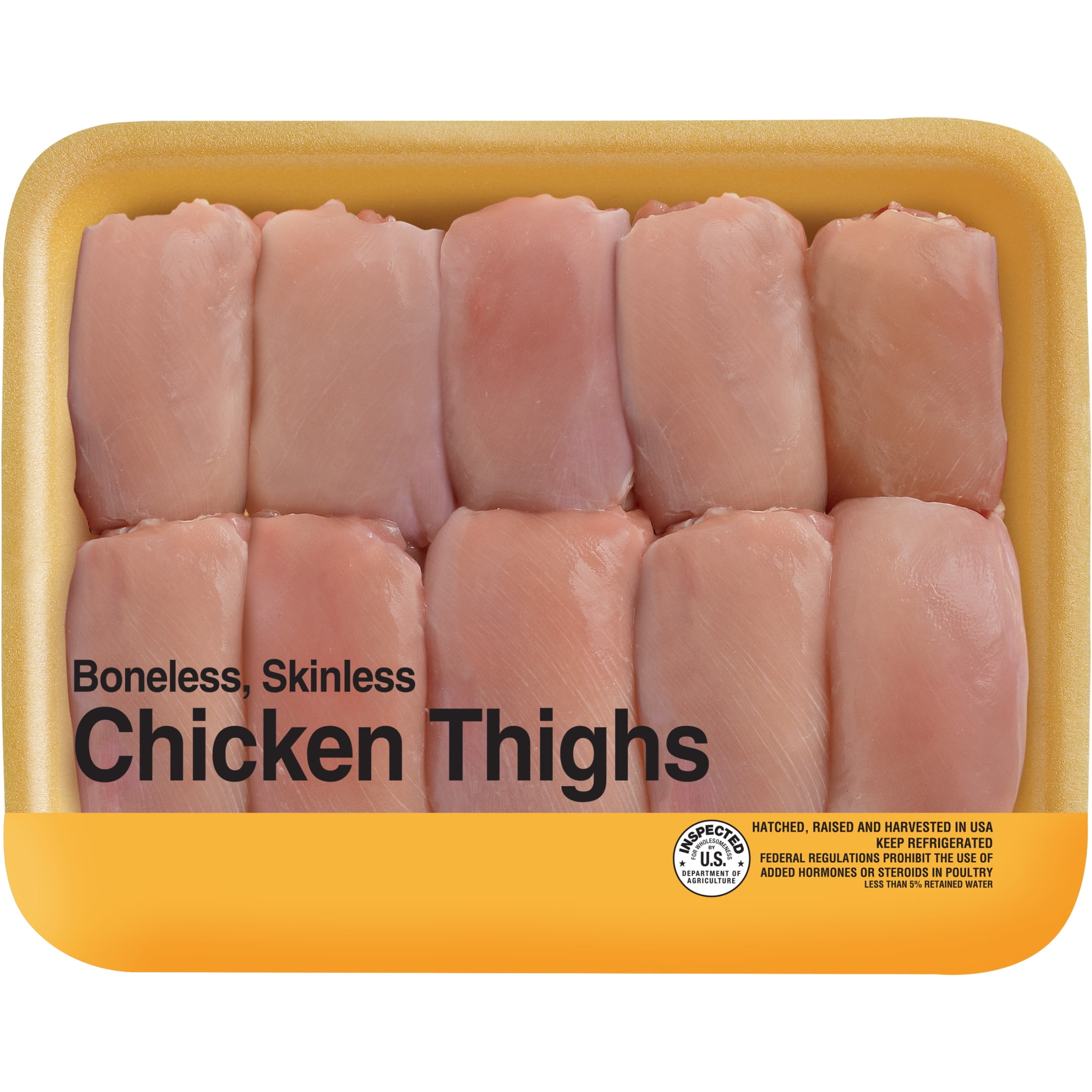 Boneless, Skinless Chicken Thighs, 2.754.0 lb Tray