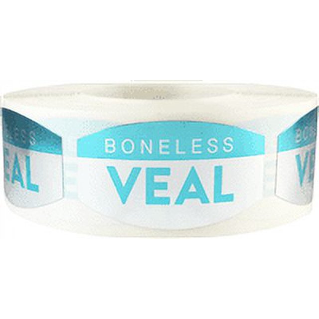 Boneless Veal Grocery Store Food Labels .75 x 1.375 Inch 500 Total