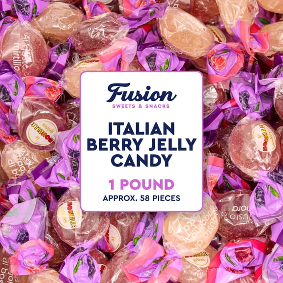 Bonelle Italian Berry Jelly Candy 1lb Dye Free Candy Individually Wrapped