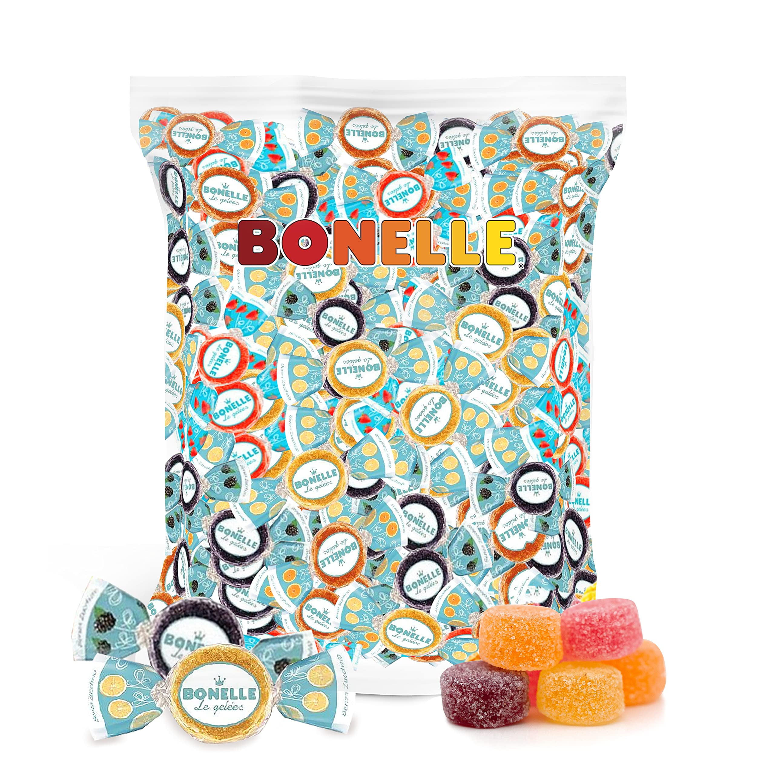 Bonelle Sugar-Free Fruit Jelly IRF13 Candy | 1-Pound Bag | Assorted ...