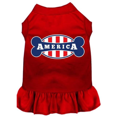 Bonely In America Screen Print Dress, Red - 3XL 20