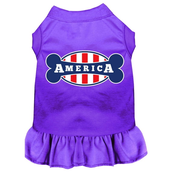 Pet Dog Cat Dress Screen Printed, "Bonely In America"