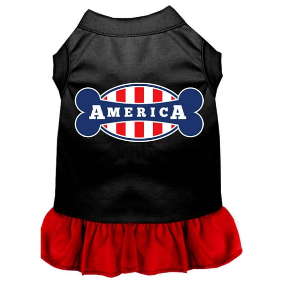 Pet Dog Cat Dress Screen Printed, "Bonely In America"