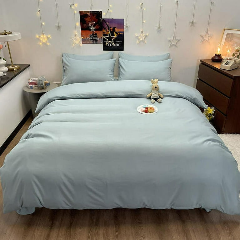 Bonenjoy 1 pc housse de couette 220x240 Dark Gray Color Duvet Cover Double  Size funda nordica cama 150 Queen/King Size Bed Cover 