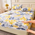 Bonenjoy Fitted Sheet Set Floral Style Bed Cover Pillowcase постельное