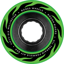 Bones Wheels Atf Rough Rider Eternal Flame Skateboard Wheels 56mm 80a Green