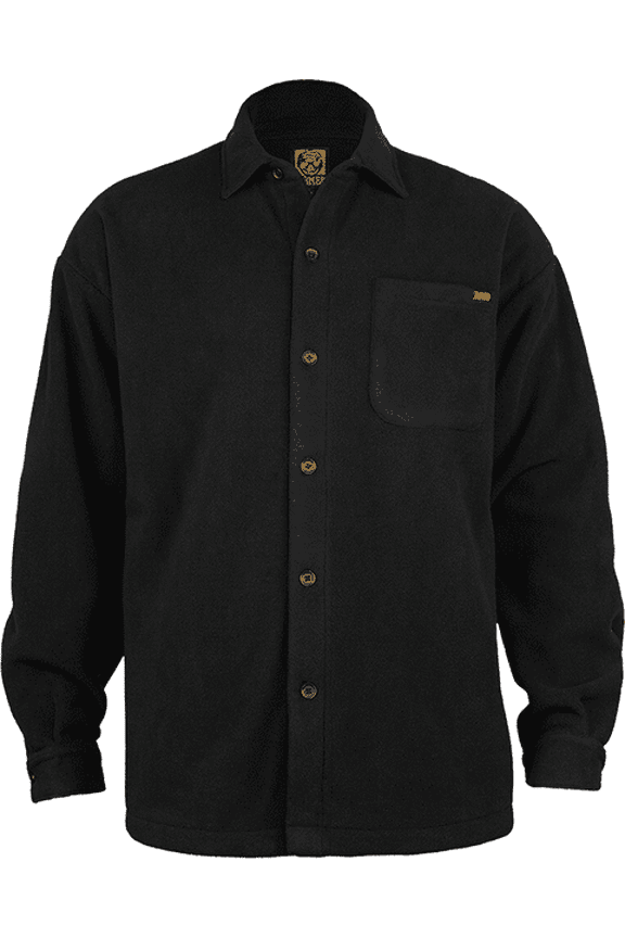 Bones Black And Gold Buttonup Fleece Jacket Black - Size S