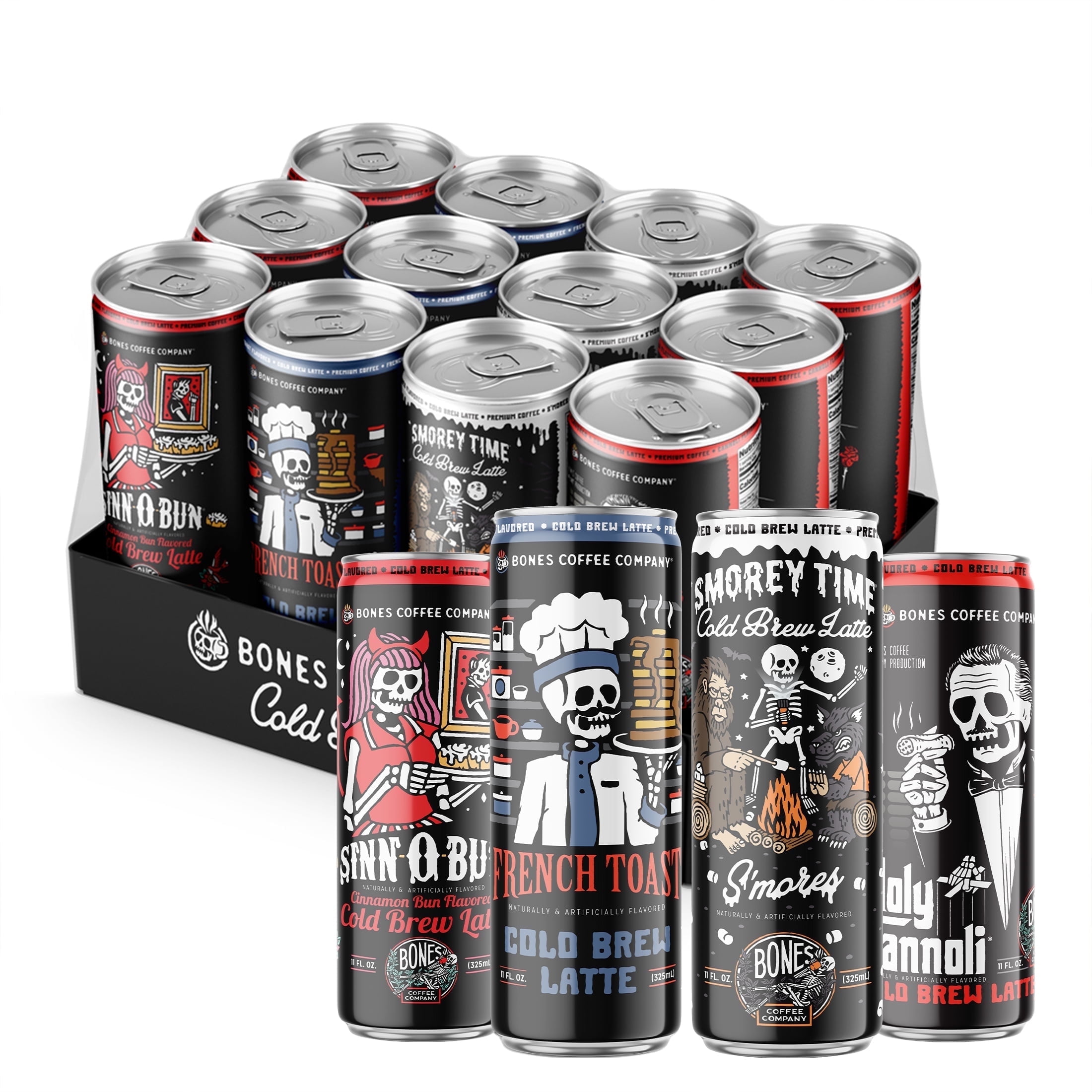 Bones Coffee Company Four Flavor Variety 12-Pack