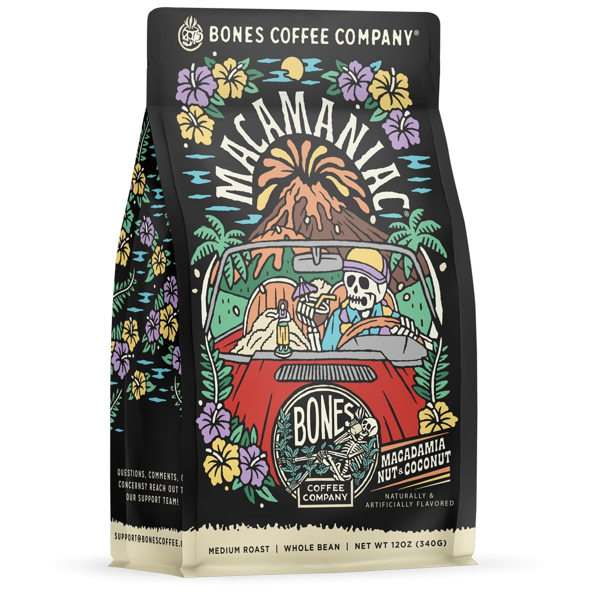 Jamaican Me Crazy Coffee (Whole Bean) by Bones Coffee Company