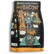 Bones Coffee Medium Roast Ground Coffee | 12 oz Maple Bacon Flavored Coffee