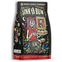 Bones Coffee Medium Roast Ground Coffee | 12 oz Sinn 'O' Bunn Cinnamon Bun Flavored Coffee