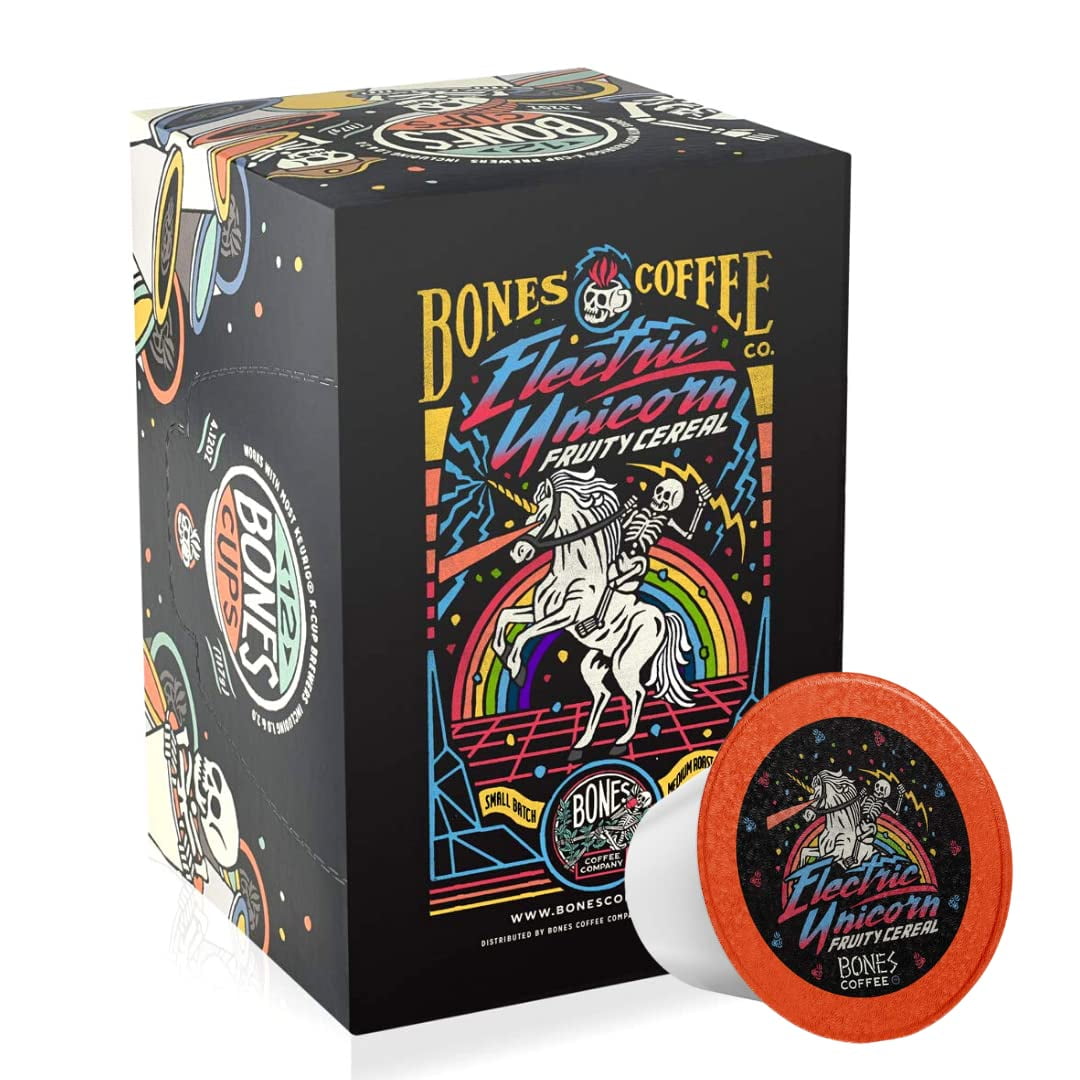 Bones Coffee K Cups Variety Pack Bones Coffee Medium Roast K cups | 12 ct. Single Serve Electric Unicorn