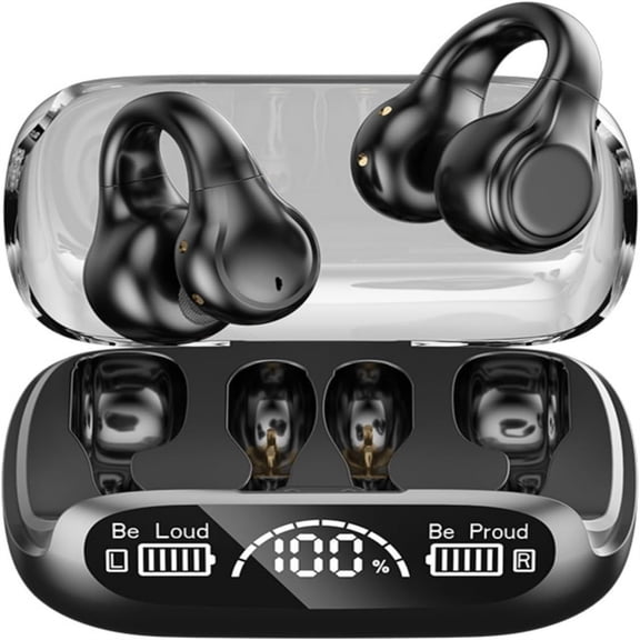 Bones Conduction Earbuds Wireless Ear Clip Skeleton Conduction Headphones 5.3 Open Ear Headphones