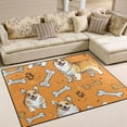 thumbnail image 1 of Bones Dogs Area Rug Washable 80 x 58 Floor Carpet Mat Non Slip for Bedroom Living Room Home Decor, 1 of 7