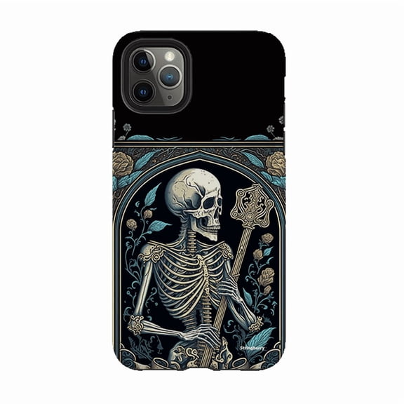 Bones Gothic Skeleton Pattern Phone Case for iPhone 16 15 14 13 12 11 Pro Max