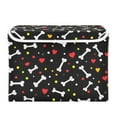 thumbnail image 1 of Bones Hearts Dots Valentine Foldable Storage Bin with Lid and Handle Collapsible Storage Box 16.5 x 12.6 x 11.8 inches, 1 of 7