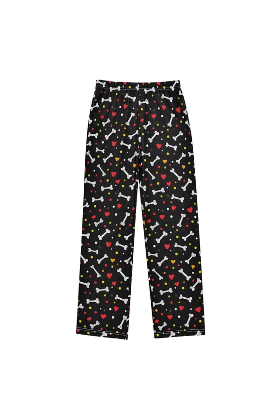 Bones Hearts Pajama Pants Soft and Lightweight Elastic Waistband Pajama Pants