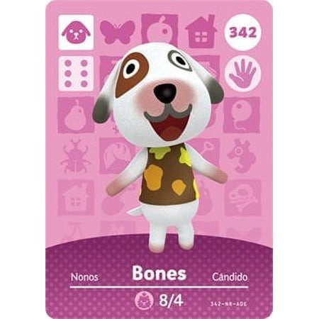 Bones - Nintendo Animal Crossing Happy Home Designer Series 4 Amiibo Card - 342