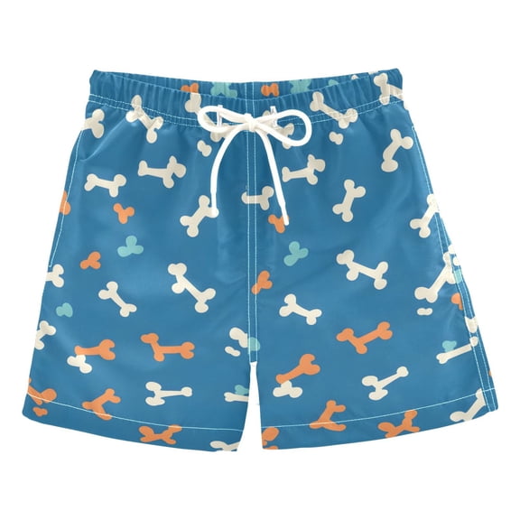 Bones Pattern Swim Trunks Quick Dry Beach Pool Board Shorts Lightweight Stylish Print Sizes 2T to XL
