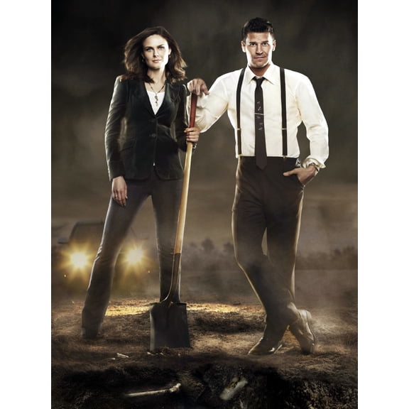 Bones Poster Gravediggers Boreanaz Deschanel Art Poster 24x36 Multi-Color Square Adults Best Posters