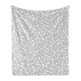 thumbnail image 1 of Bones Soft Flannel Fleece Throw Blanket, Randomly Scattered Continuing Dog Bones Cartoon Style, Cozy Plush for Indoor and Outdoor Use, 50" x 60", Pale Grey Charcoal Grey, by Ambesonne, 1 of 5