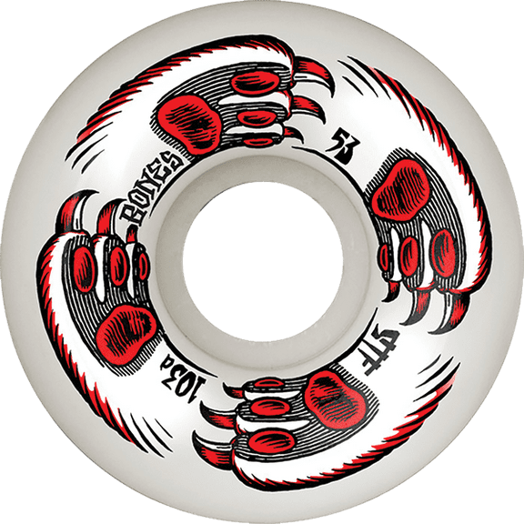 Bones Wheels Stf V5 Kitty Twister Skateboard Wheels 53mm 103a White