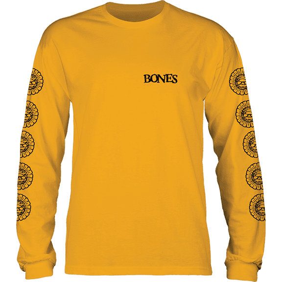 Bones Wheels Pushing Up Daisies L/S S-Gold