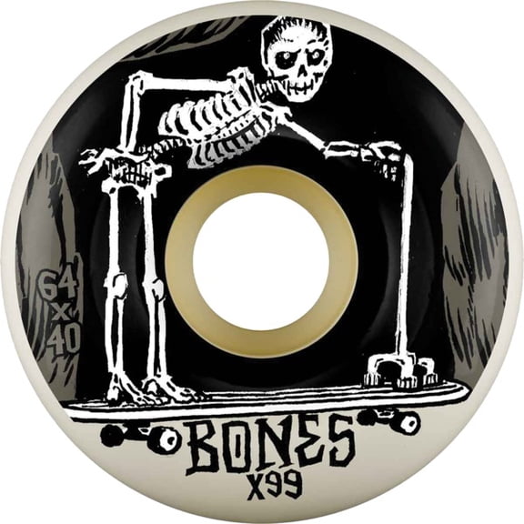 Bones Wheels XF X40 Better SK8 White Skateboard Wheels - 64mm 99a (Set of 4)