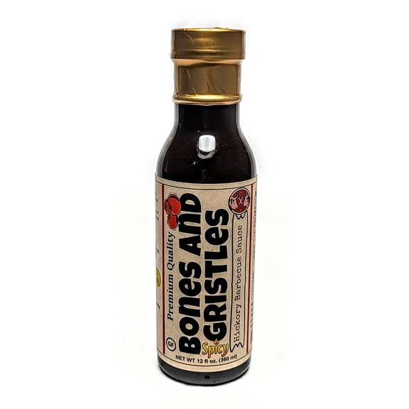 Bones and Gristles (Hot n Spicy) Sweet Hickory Barbecue Sauce 12 oz. Gluten Free