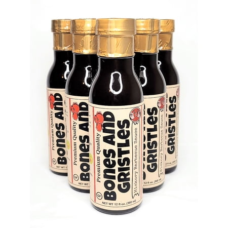 Bones and Gristles Wholesale Lot of 6 (Mild) Sweet Hickory Barbecue Sauce 12 oz. Gluten Free