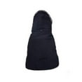 thumbnail image 1 of Bonevivant BV-JK-113-L Kennedy Faux Fur Hooded Dog Coat, Black & White - Large, 1 of 1