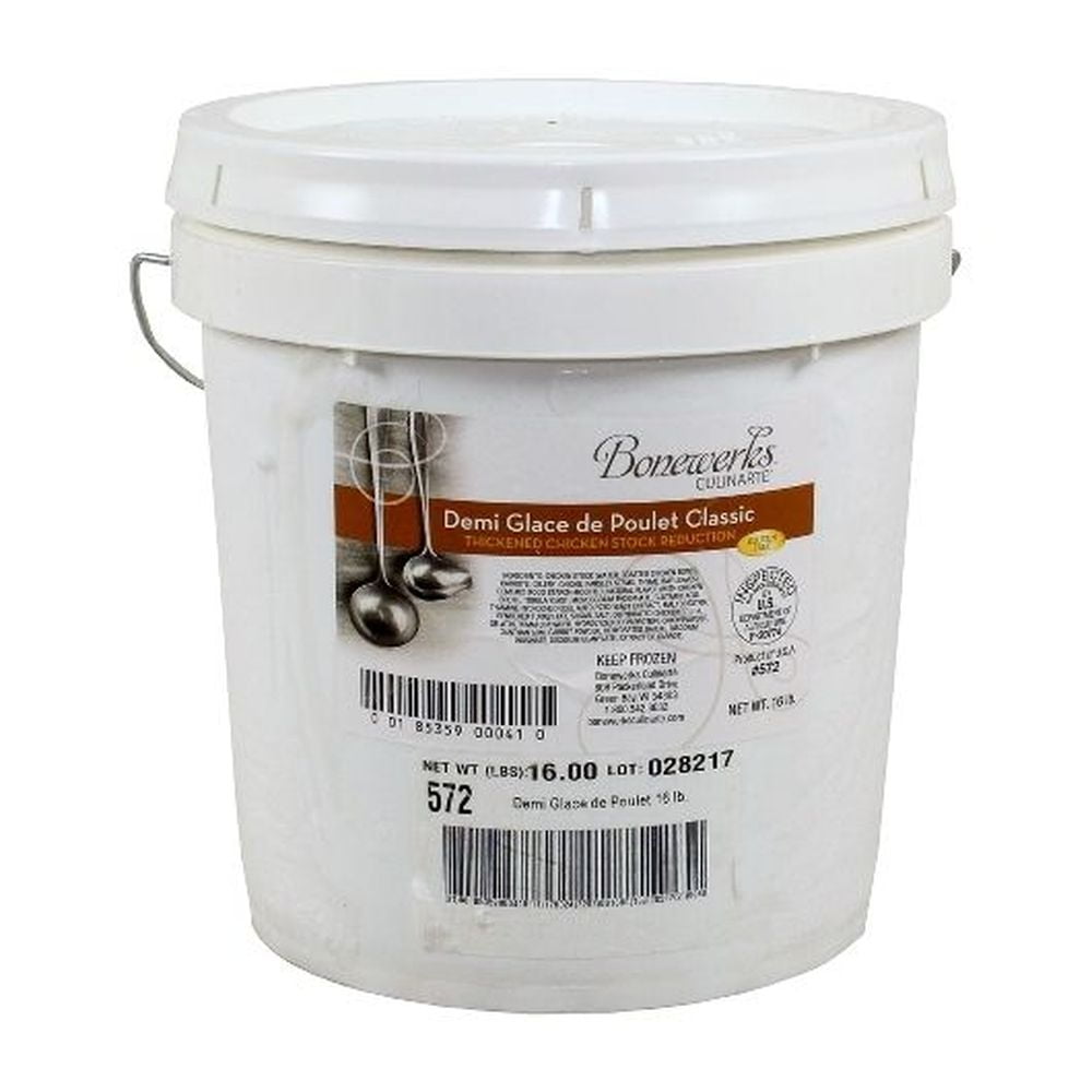 Bonewerks Culinarte Demi Glace de Poulet Classic Chicken Base, 16 Pound