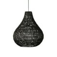 thumbnail image 1 of Boney 18 Inch Pendant Light, Woven Rope, Rounded Shape, Iron, Black, 1 of 5