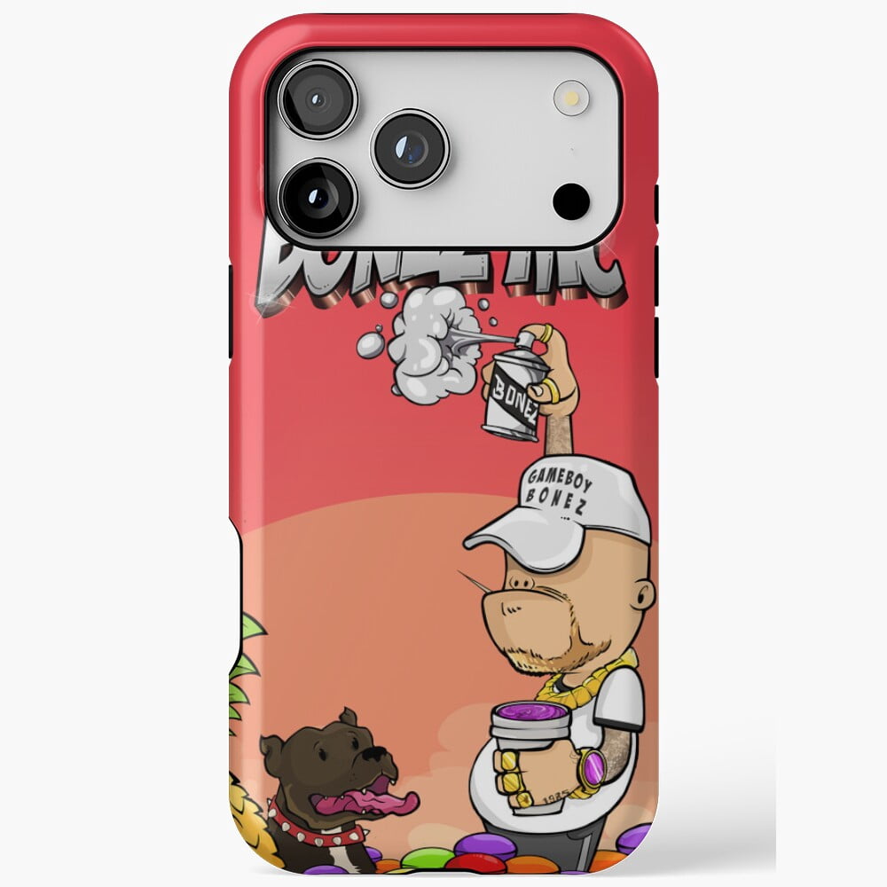 Bonez MC Skittlez playful animated vibe iPhone Case 17 16 15 14 13 12 ...